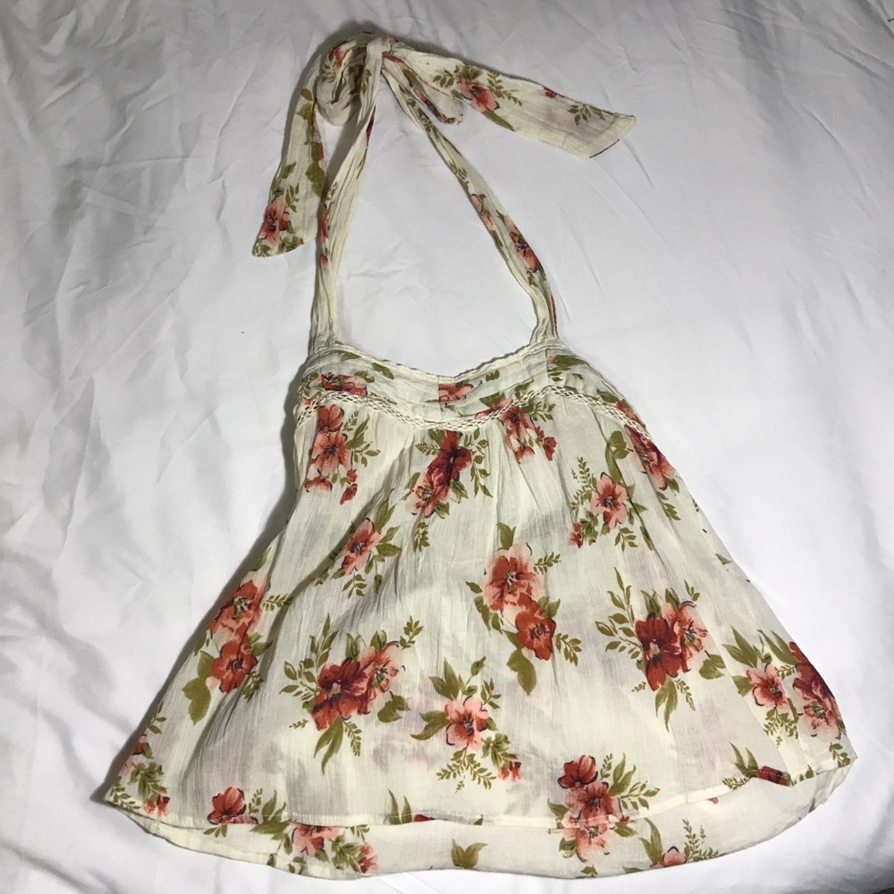 Floral Halter Crop Top